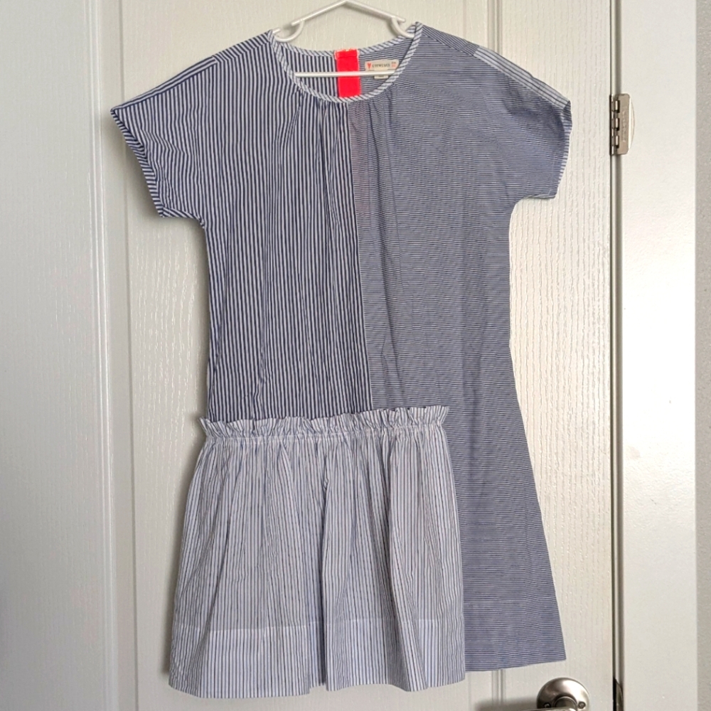 Crewcuts Girls Mixed Media Cotton Dress 10